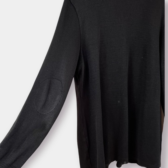 NEW Fourmy Black White Open Cardigan Sweater Size Large Tall - Picture 3 of 4